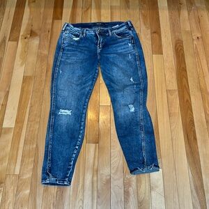 Silver Jeans Women's Skinny Jeans - Dark Blue